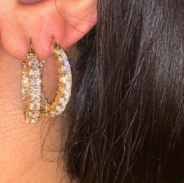 Mini Crystal Hoops