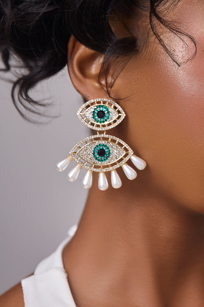 Crystal Eye Earrings