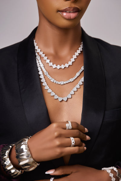 Pave Amour Tennis Set