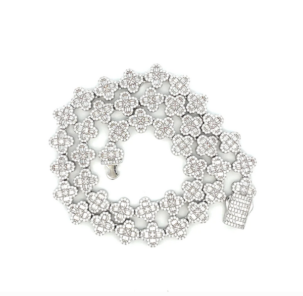 Pave Clover Tennis Set