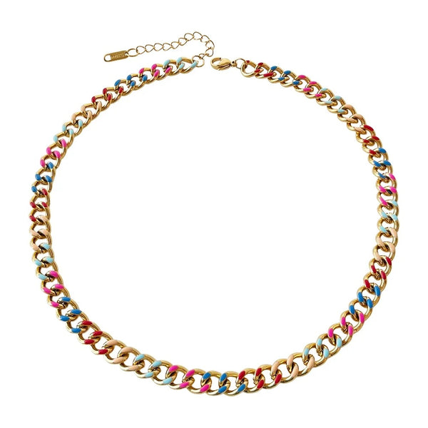 Multi Color Cuban Anklet