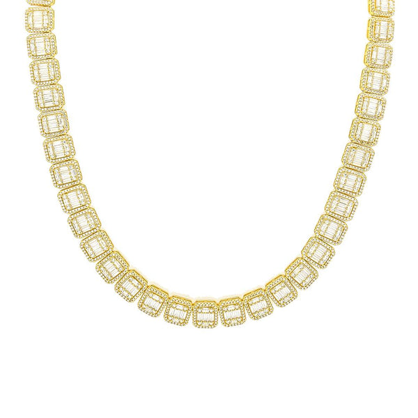 Diamond Baguette Necklace
