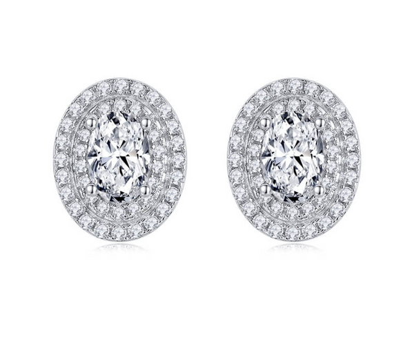 Halo Oval Studs