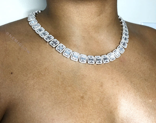 Diamond Baguette Necklace