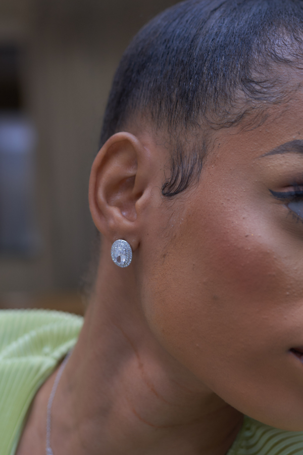 Halo Oval Studs