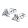 Clover Moissanite Studs