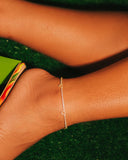 Infinity Heart CZ Anklet