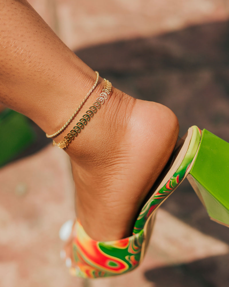 Gold Leaf Anklet