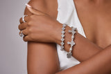 Pave Clover Tennis Set