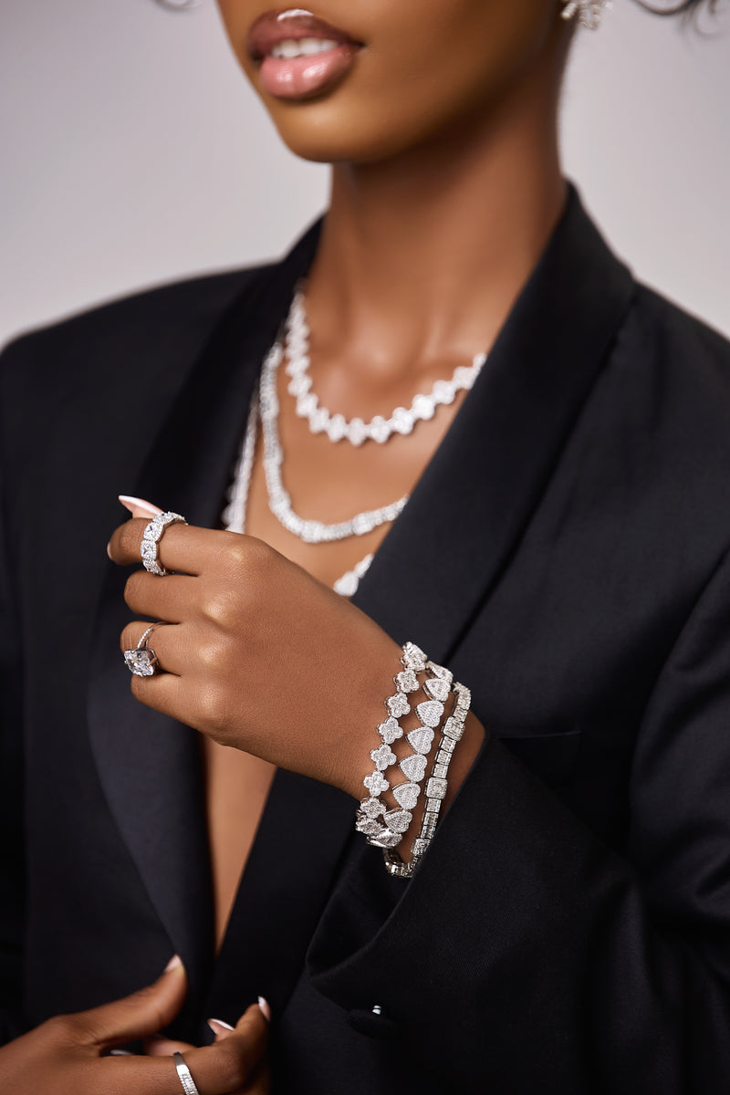 Pave Bezel Tennis Set