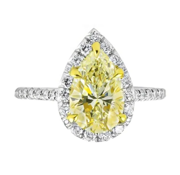 Canary Pear Ring