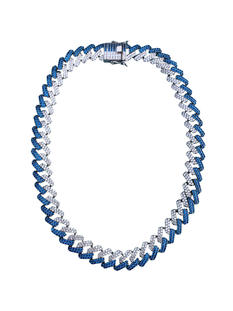 Peek-A-Blue Cuban Necklace