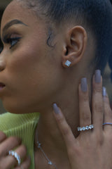 Diamond Square Stud
