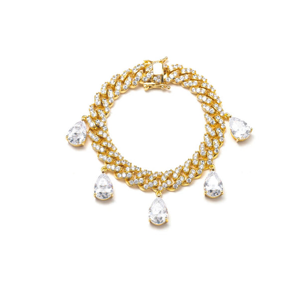 Teardrop Cuban Bracelet