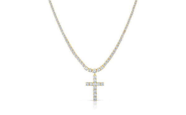 Diamanté Cross.Necklace