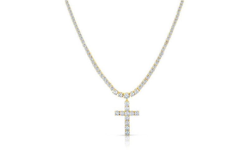 Diamanté Cross.Necklace
