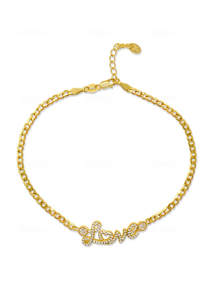 Diamond Cuban Anklet